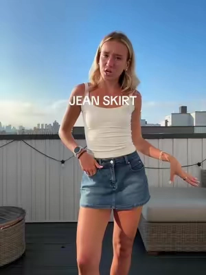 #tiktokshop #tiktokshopfinds #jeanskirt #jeanskirtoutfit #summeroutfit 