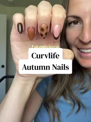 The Autumn collection 🍁 @Curvlife #pressonnails #nailinspo #fallaesthetic #chocolatebrown #almondnails 