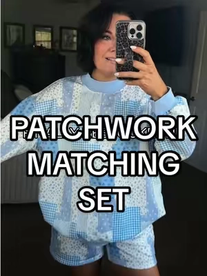 #patchwork #patchworkset #loungeset #matchingset #comfystyle 