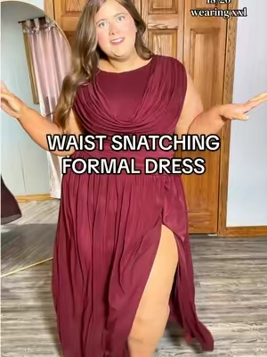 Sometimes sizing up ISNT the answer 🤭 #plussize #weddingguestdress #bridesmaidsdresses #formaldress #plussizedress