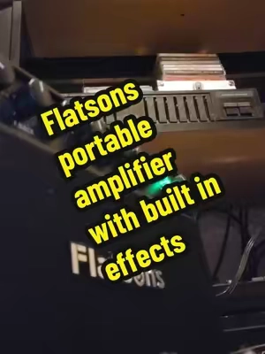 Flatsons FBA 20 portable amp. Built in effects, such as reverb, delay, and overdrive.  Play anywhere without plugging your amp in.   #amplifier #flatsons #guitaramp  #guitargear #guitartok 