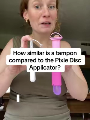 How similar is a tampon and a menstrual disc? #pixiedisc #menstrualdisc #tampons #periods #designedbywomen 