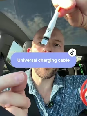 This cord replaces three #fastcharger #phonecharger #travelhack #tiktokshopcreatorpicks #universalcharger 