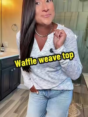 The cutest color combo on this lightweight waffle weave top! @DOKOTOO-US #waffleweave #comfytop #oversizedtop #fallfashiontrends #TikTokshopbacktoschool 
