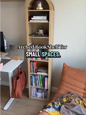 Replying to @44444_444440 Hope this helps! I gave you all the deets on this arched bookshelf ☺️  . . . #bookshelf #homefurniture #bookcase #homefinds #affordablefurniture 