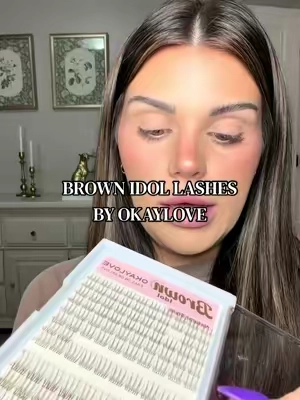 Brown Idol lashes by Okaylove are for the girls who want their lashes to look effortlessly real. 🤎 The soft brown fibers add just the right amount of length and definition without looking harsh, while the ultra-thin band melts seamlessly into your natural lash line. Think: your lashes after the perfect curl and a fresh coat of mascara—but even more natural. Lightweight, comfortable, and perfect for everyday wear. ✨ #lashclusters #brownlashes #naturallashes #diylashes #okaylovelashes @OKAYLOVE 