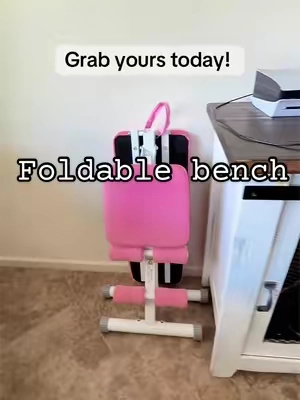 Replying to @Marcus D I’ve been loving this pink adjustable workout bench for my home gym 💕 It supports up to 660 lbs, has multiple adjustable positions for different exercises, and folds down for easy storage when I’m finished. I can use it for everything from upper-body strength training to core and lower-body exercises without needing a huge setup. And honestly, the pink makes my workout space so much more fun! 💪🎀@OPPSDECOR  #foldableworkoutbench #upperbodyworkout #homegymsetup #adjustableweightbench #tiktokshopfinds 
