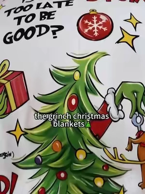 I hope some ladies like this Grinch blanket🎄🎃🎁#tiktokshopsummersale #blanket #grinch #christmasdecor #thegrinch 