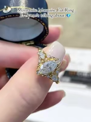 Moissanite Marquise Cut Ring💍Everyone's talking about💎✨#ring #moissanitering #marquisering #marquisecut #TikTokShopSummerSale #delzzad #waterproofjewelry #jewelry #giftideas #2026 #viral #delzzadjewelry #nontarnishjewelry #beautiful #luxury #affordable #diamond #diamondtester #GRA