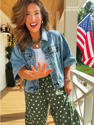 Seriously my most worn pant this summer and now they have it in a polka dot style!!!!! 🙌🏻😍 #linenpants 
