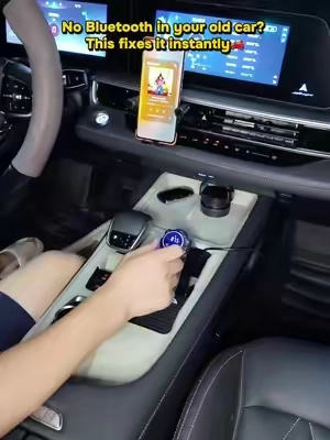 Doesn’t your old car have Bluetooth? Check out this car Bluetooth receiver! Super easy to use‑it gives your car.Bluetooth in one second. Highly recommend it!#carhacks #bluetoothfmtransmitter #driving #tiktokmademebuyit #fyp 