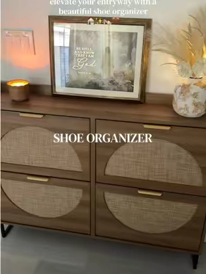 #entrywayinspo #shoeorganizer #shoecabinet #rattanshoecabinet #entrywaydecor 