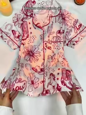 #pajamas#cowboy#cowgirl#western#pajamaset 