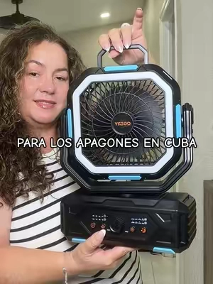 OGERY 2026 Upgraded Camping Fan con batería recargable de 30,000mAh, luces LED, giro de 270°, control remoto y función de power bank para cargar dispositivos. Una opción práctica para tener aire, iluminación y carga disponible durante apagones o para enviar a familiares en Cuba.  @eGadgets #OGERY #CampingFan #RechargeableFan #ApagonesEnCuba #Cuba 