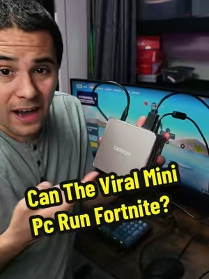 Can The viral mini pc Run Fortnite?! #pc #gaming #techtok #TikTokshopbacktoschool #backtoschool 