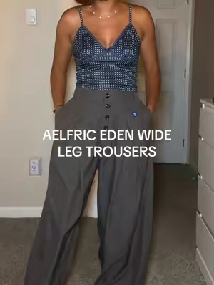 Replying to @Cheyenne Freeman  I see why these keep selling out! If you're ready to elevate your style while still being comfy and cute, these are IT!✨@aelfriceden_official #aelfriceden #trousers #widelegtrousers #fallfashion #streetwear