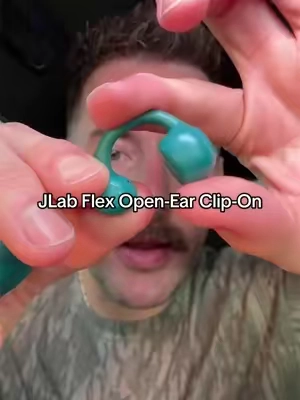 JLab Flex Open-Ear Clip-On Earbuds. 