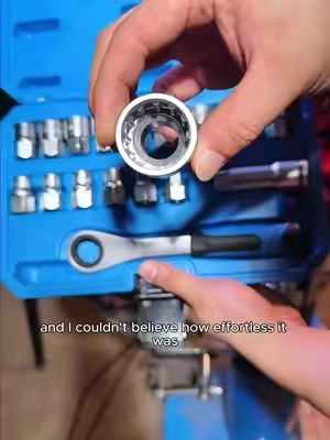 The secret mechanic trick that saves you hours 🛠️🔥 Score this must-have tool set while free shipping lasts!  Wish I knew this pass-through tool hack sooner! 🤯 Every wrench head needs this in their toolbox 🚗⚡ Say goodbye to stuck nuts and spinning shafts 🙅‍♂️ 17-Piece Pass Through Ratchet Socket Set,10-24mm Metric 3/8"-1/2" SAE, Thin Wall Hollow Socket for Long Bolt Nut Removal Automotive Repair Hand Tool Kit #tooltok  #mechanicsoftiktok  #cartok  #toolhacks  #diycrafts 