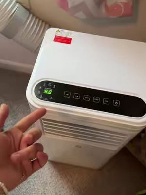 It’s HOT outside but the thick comforter is staying ON 😂❄️ This portable AC has been such a summer game changer, especially for bedrooms that get unbearably hot at night. Cold room + cozy blankets is the only way I want to sleep 🧊😴 #PortableAC #PortableAirConditioner #SummerMustHaves #windowac #airconditioner  
