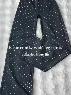 I’m obsessed with these polka dot pants!#longpants #pants #wideleg #widelegpants #polkadot #highstretch #gymwear #activewear #sportwear #yogawear #dailywear #Fitness #Fitness #fpy 
