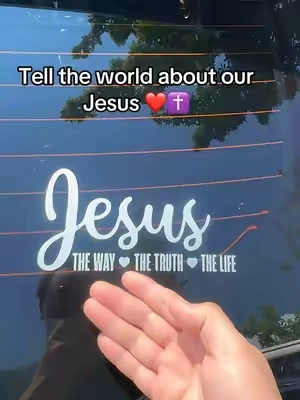 Jesus Christ stickers.Jesus THE WAY ❤️THE TRUTH ❤️THE LIFE Car stickers #fyp #carsaccessories #faith #jesuslovesyou❤️🙏✝️😇 #amen🙏 