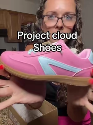 How long do you think she’ll let me match her 🤭 #projectcloud #kidsshoes #backtoschoolshopping #schoolshoes 