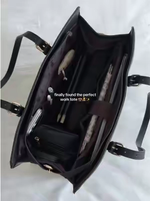 Can’t believe how beautiful this bag is! 🤍 It’s so spacious, affordable, and perfect for work. My new everyday tote ✨👜 🤍 #lovevook #fyp #workbag #totebag #totebaggirlies 