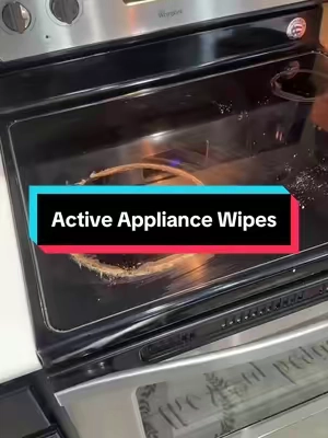 No more fighting with cleaning appliance with the burnt on messes #cleaningwipes #cleaninghack #cleaningtok #kitchenappliance #kitchencleaning 
