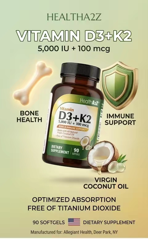 Hace meses me dolían las articulaciones al levantar brazos y me resfriaba muy seguido. Probé muchas vitaminas hasta que empecé esta Vitamina D3+K2 de HealthA2Z. Trae aceite de coco virgen, ayuda a absorber mejor el calcio para huesos y rodillas fuertes, además refuerza mucho la inmunidad. Es fabricado en Estados Unidos sin dióxido de titanio, solo una cápsula al día. La oferta está limitada, pulsa el botón abajo y consíguelo antes de que se agote.#VitaminaD3 #Vitaminak2 #summervibes☀️ #fyp #tiktokshop 