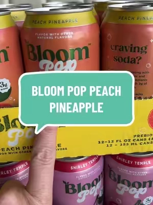 Peach pineapple Bloom pop prebiotic soda 🍑 🍍 @Bloom Nutrition #prebioticsoda 