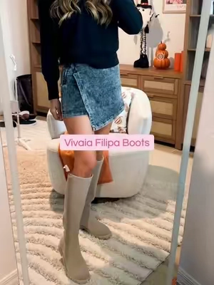 🍁 The cutest wide calf friendly Vivaia Filipa Boots for fall! #boots #vivaia #vivaiashoes #fallboots #TikTokshopbacktoschool 
