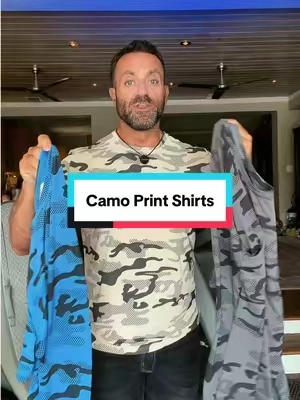 These camo print performance shirts are lightweight, breathable, and moisture-wicking, so they’re built for hard workouts, hot weather, or just staying comfortable all day. The athletic style gives them a clean gym-ready look without feeling heavy or restrictive.#mensshirt #camouflage #camostyle #mensstyle #activewear 