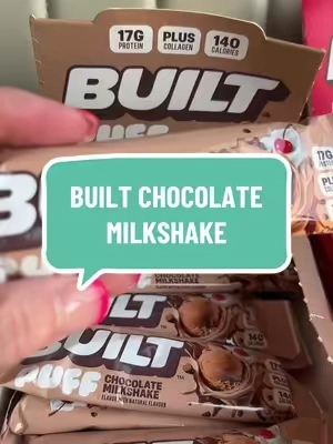 Chocolate milk shake protein bars are my favorite flavor 🙌 @Built Bar #proteinbar #builtbar 
