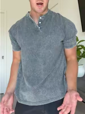 5’10 180 wearing M #henleyshirt #henley #mensclothing #TikTokshopbacktoschool #tiktokshopcreatorpicks 