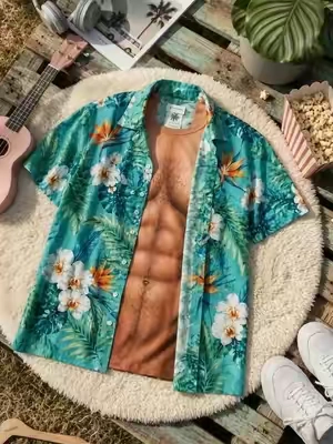 Funny Muscle T Shirt for Men#muscle #hawaiian #funnyshirt #vacation #tiktokmademebuyit 