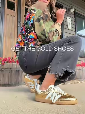 Metallic Gold Sambas&Camo @Evans Sneakers #ttsneakerweek #sneakertok #sneakerweek #evanssneakers #sambas 
