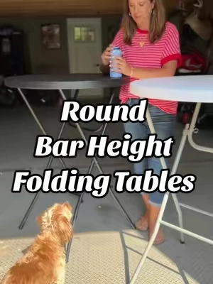 Round bar height folding tables by @VINGLI.US cocktail table, a must have for hosts!#host #hosting #barheighttable #foldingtable #cocktailtable 