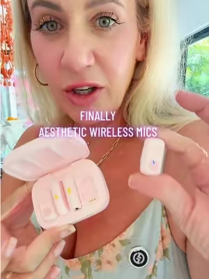 For all my girly content creators, they finally gave us a pink wireless microphone!!! They come in others too, but finally an aesthetic wireless mic #wirelessmic #pinkwirelessmic #contentcreatormusthaves #TikTokshopbacktoschool #contentcreatortools 