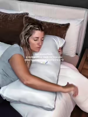 Hot sleepers, this cooling pillow was made with you in mind. ❄️ The COOP Sleep Goods Cool+ adjustable memory foam pillow combines a cool-touch cover, heat-wicking liner, and customizable fill so you can adjust the loft and feel to fit the way you sleep @Coop Sleep Goods #cooling #hotsleeper #bettersleep #sleepbetter #memoryfoampillow 
