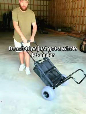 This would save a whole lot of back and forth carrying everything to the beach. #beachdolly #beachcart #beachgear #beachday #vevor