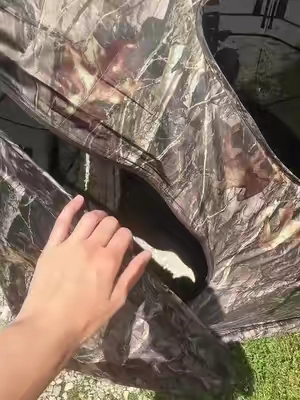 Easy to pop up, close, & is see through! 👌🏼 @VEVOR Home Store #vevor #huntingblind #seethrough #hunting #deerseason