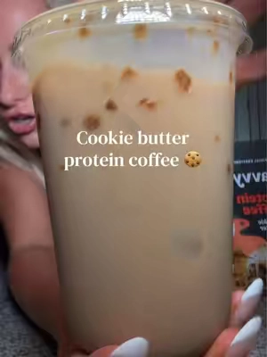 for all my fellow cookie butter lovers 😋 @Javvy #cookiebutter #coffee #icedcoffee #proteincoffee #protein 
