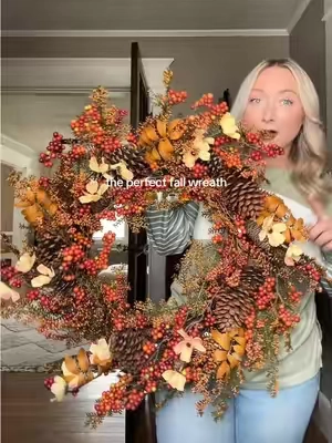 obsessed with this one ✨ #wreath #fall #falldecor #porchdecor 