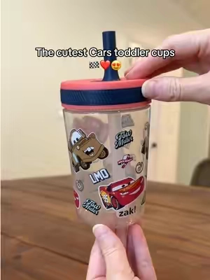 The cutest spill and leakproof toddler cups #zakcups #toddlercup #cars #lightningmcqueen #disneycars 