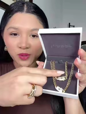 Set Monaco #necklace #goldplatedjewelry #cubanlink #tiktokshopcreatorpicks 
