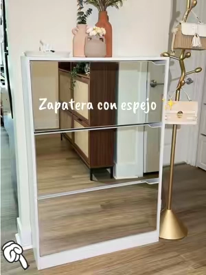 Díganme algo de esta belleza ✨💯😍zapatera con espejos incluidos una belleza 🤌#shoes #gabinetes #storage #organizedhome #mirror 