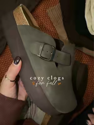 Bc cozy season  is right around the corner🍂🤎🧦  #clogs #clogshoes #fallshoes #fallfashion #fallaesthetic @Cushionaire 