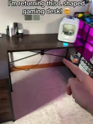 So now I’m gonna get a refund then buy it again for $80 cheaper #Lshaped #gaming #desk #storage #tiktokshop 