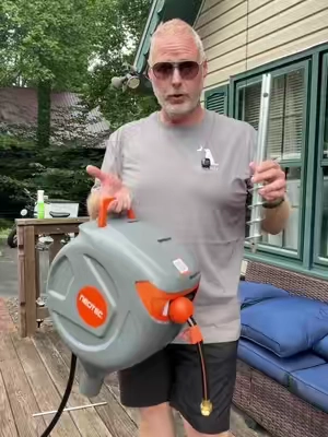 NEOTEC Retractable Garden Hose Reel 50FT 360° Swivel No Drill Ground Mount #NEOTEC #GardenHoseReel #RetractableHose #TikTokShopCreatorPicks #BackToSchool @Neotec_us 