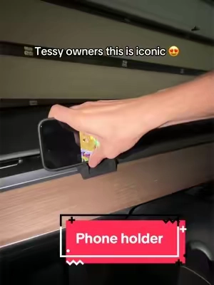 If you drive a t e s l a, this phone holder mount is so good! #tesla 